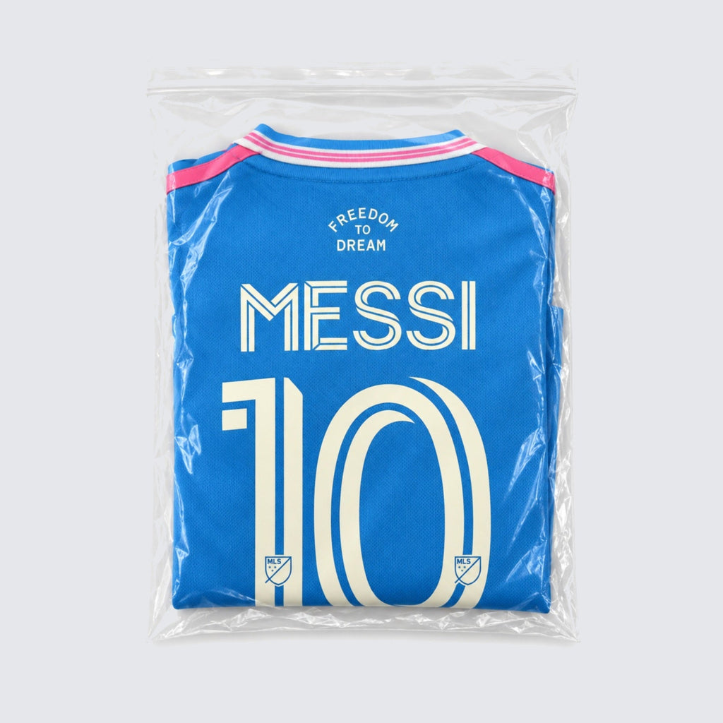 Kids Inter Miami Messi #10 Blue Soccer Youth Jersey & Shorts Set Boys Girls