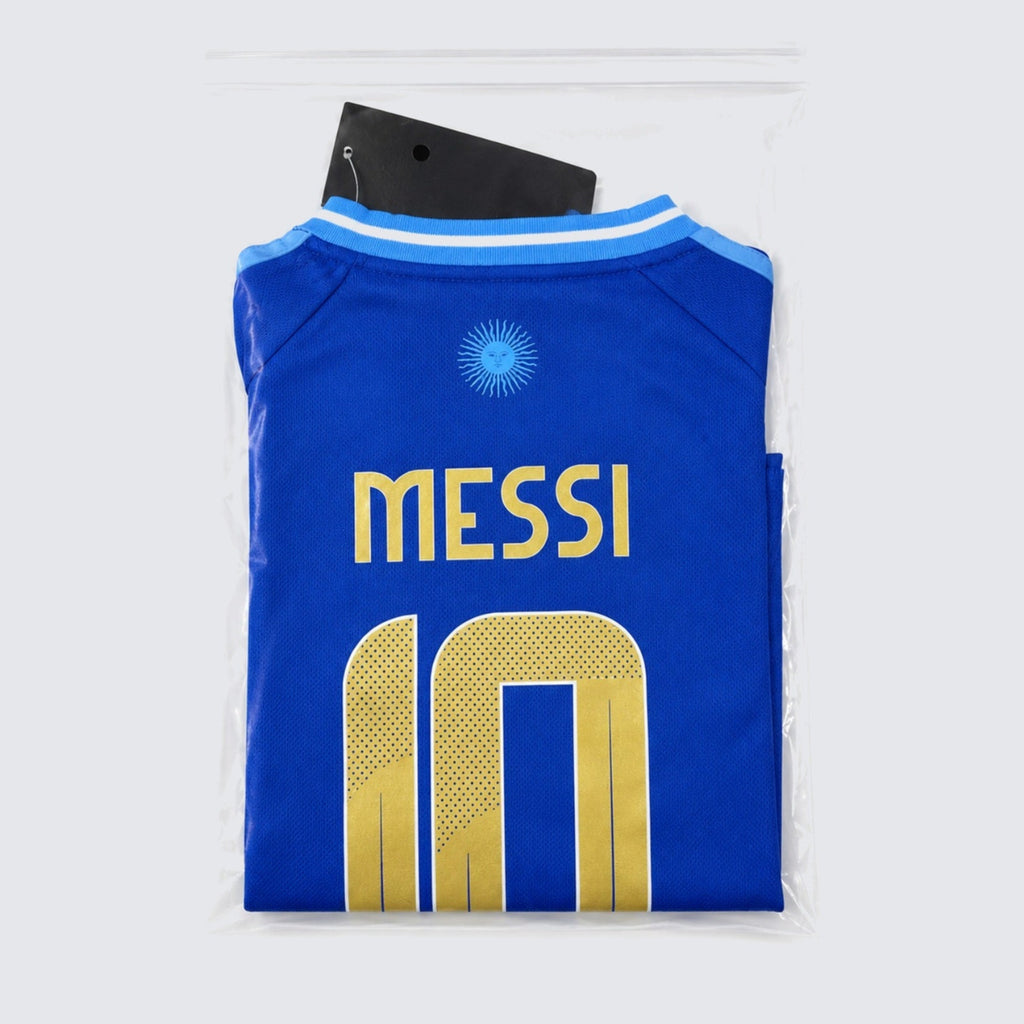 Kids Argentina Messi #10 Blue Soccer Youth Jersey & Shorts Set  Boys Girls