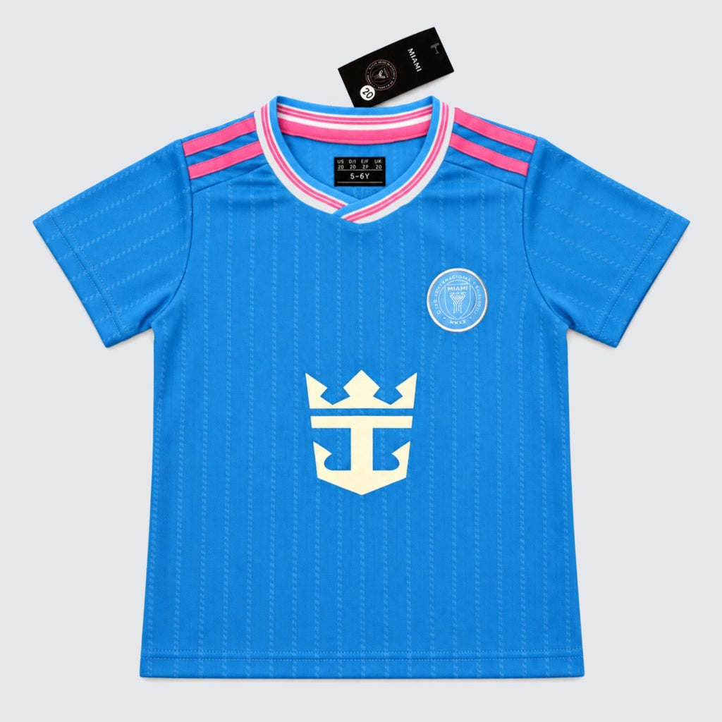 Kids Inter Miami Messi #10 Blue Soccer Youth Jersey & Shorts Set Boys Girls