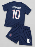 Kids PSG Dembele #10 Navy Soccer Jersey & Shorts Set Youth Boys Girls Paris Saint Germain