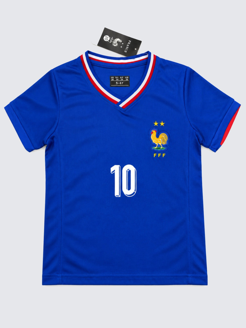 Kids France Mbappe #10 Blue Soccer Jersey & Shorts Set Youth Boys Girls