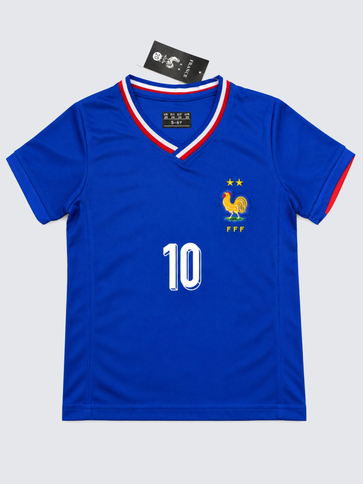 Kids France Mbappe #10 Blue Soccer Jersey & Shorts Set Youth Boys Girls