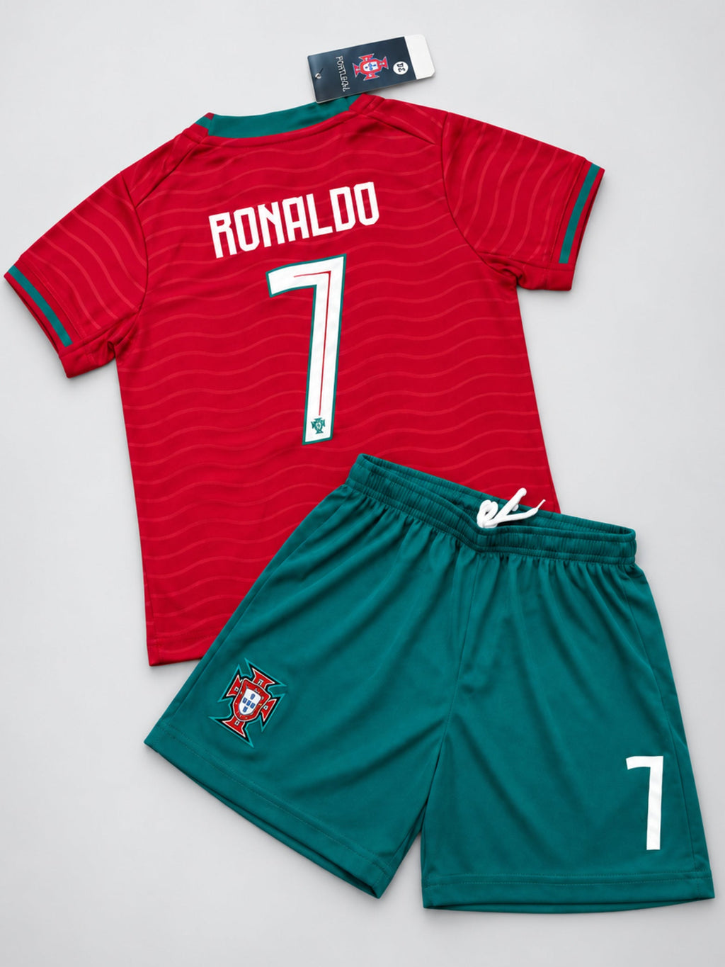 Kids Ronaldo Portugal #7 Soccer Youth Jersey & Shorts Set Boys Girls
