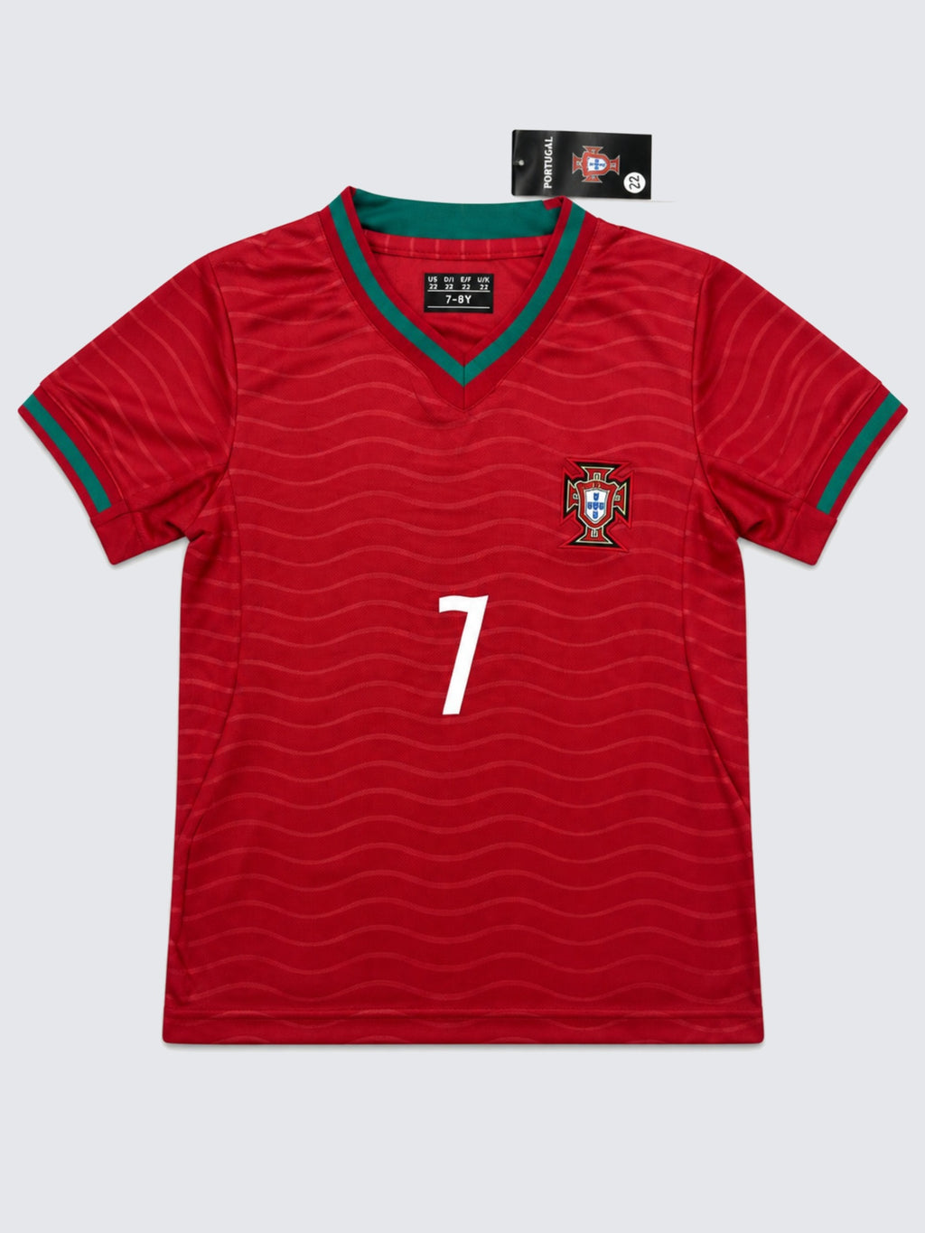 Kids Portugal Ronaldo #7 Red Soccer Jersey & Shorts Set Youth Boys Girls