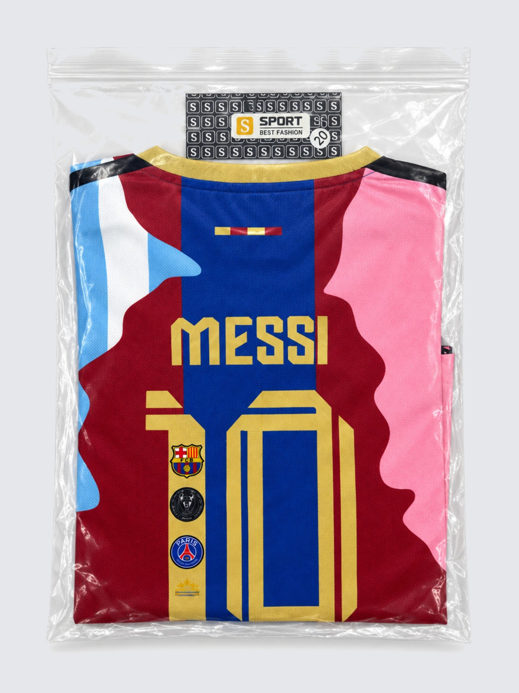 Kids Messi #10 PSG Mashup Soccer Jersey & Shorts Set Multicolor Youth Boys Girls
