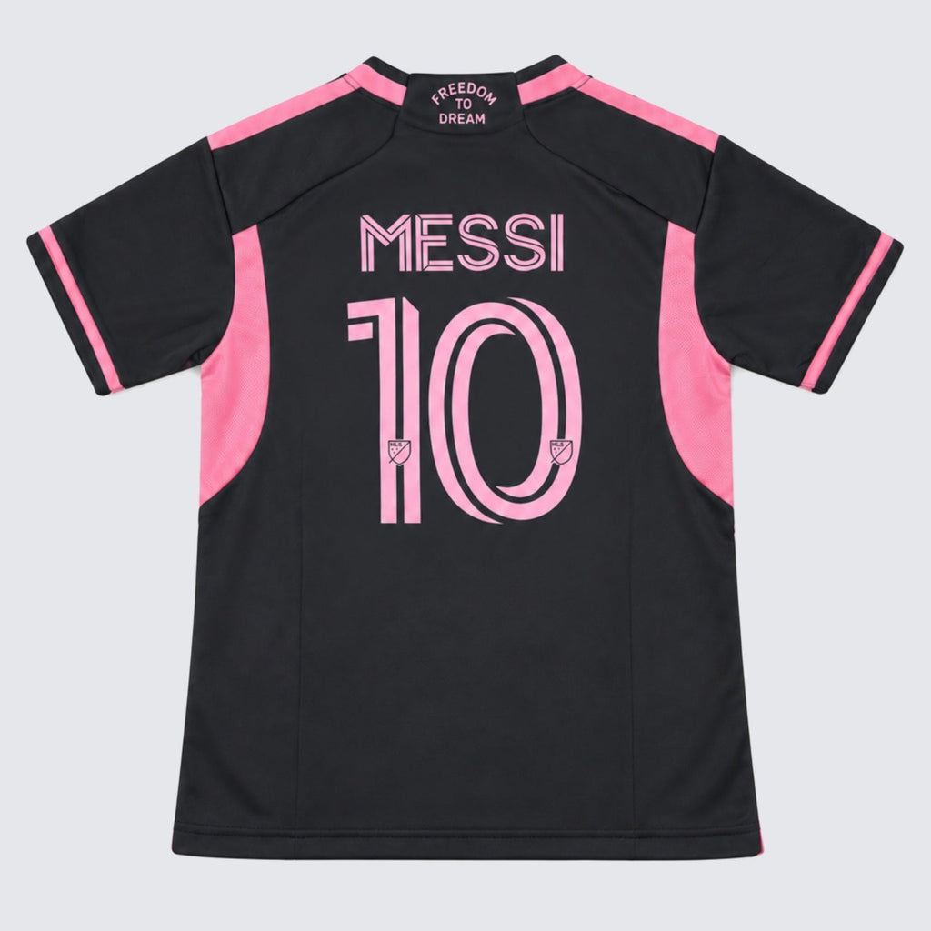 Kids Inter Miami Messi #10 Black Soccer Jersey & Shorts Set Youth Boys Girls