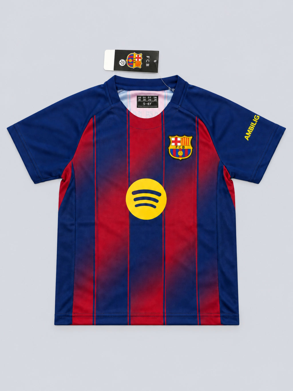 Kids Barcelona Lamine Yamal #10 Soccer Jersey & Shorts Set Blue & Red Youth Boys Girls