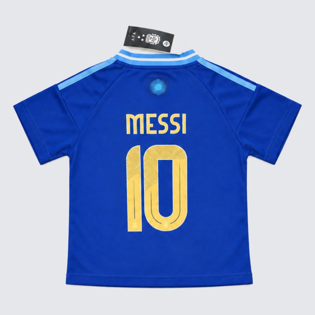 Kids Argentina Messi #10 Blue Soccer Youth Jersey & Shorts Set  Boys Girls