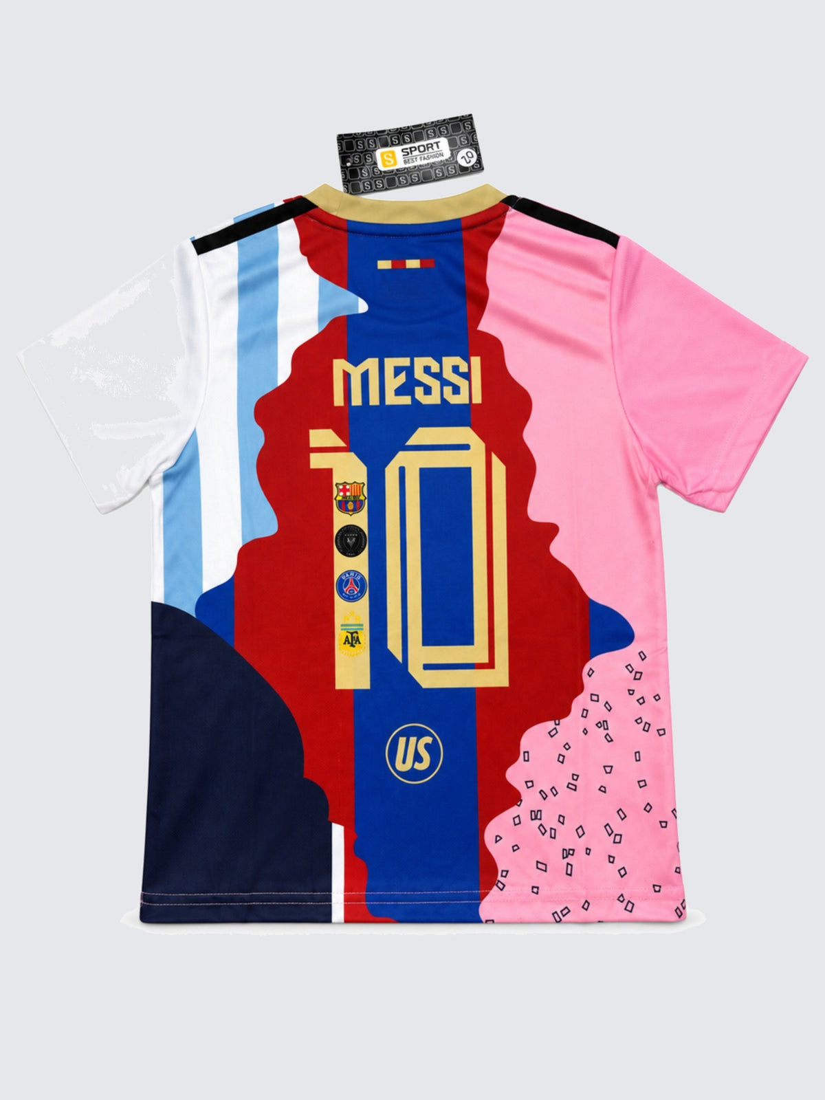 Kids Messi #10 PSG Mashup Soccer Jersey & Shorts Set Multicolor Youth Boys Girls