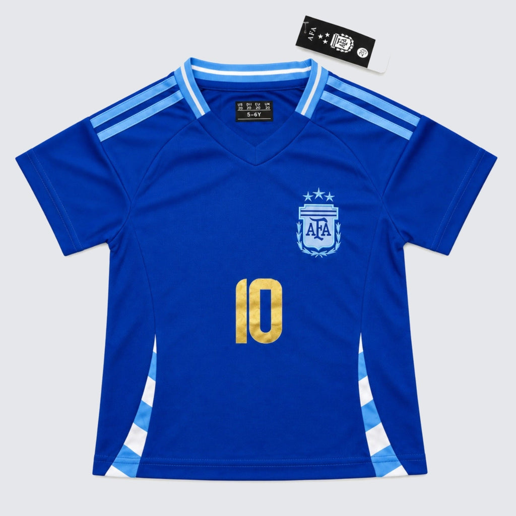 Kids Argentina Messi #10 Blue Soccer Youth Jersey & Shorts Set  Boys Girls
