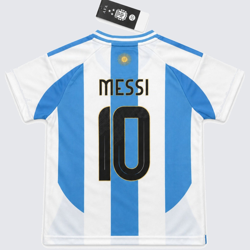 Kids Argentina Messi #10 Blue & White Soccer Jersey & Shorts Set Youth Boys Girls