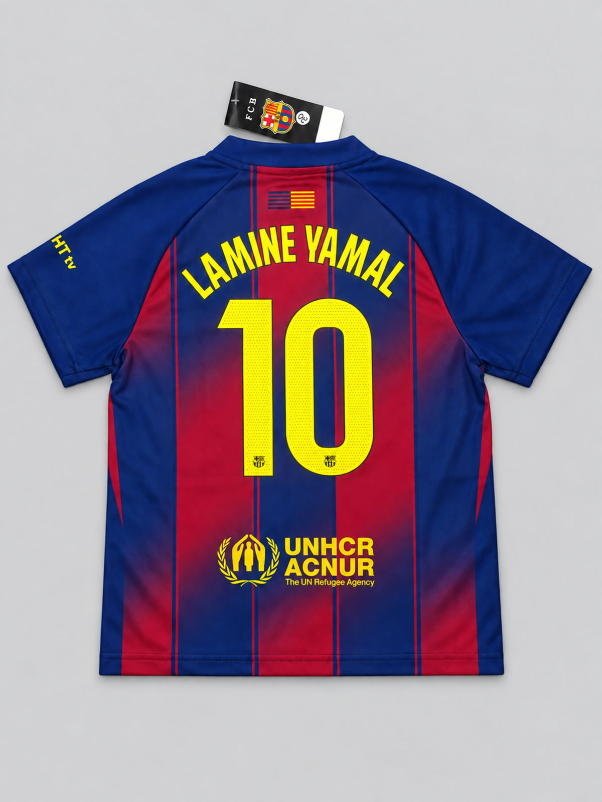 Kids Barcelona Lamine Yamal #10 Soccer Jersey & Shorts Set Blue & Red Youth Boys Girls