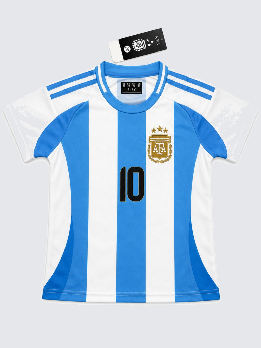 Kids Argentina Messi #10 Blue & White Soccer Jersey & Shorts Set Youth Boys Girls
