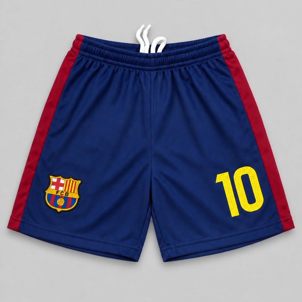 Kids Barcelona Lamine Yamal #10 Soccer Jersey & Shorts Set Blue & Red Youth Boys Girls