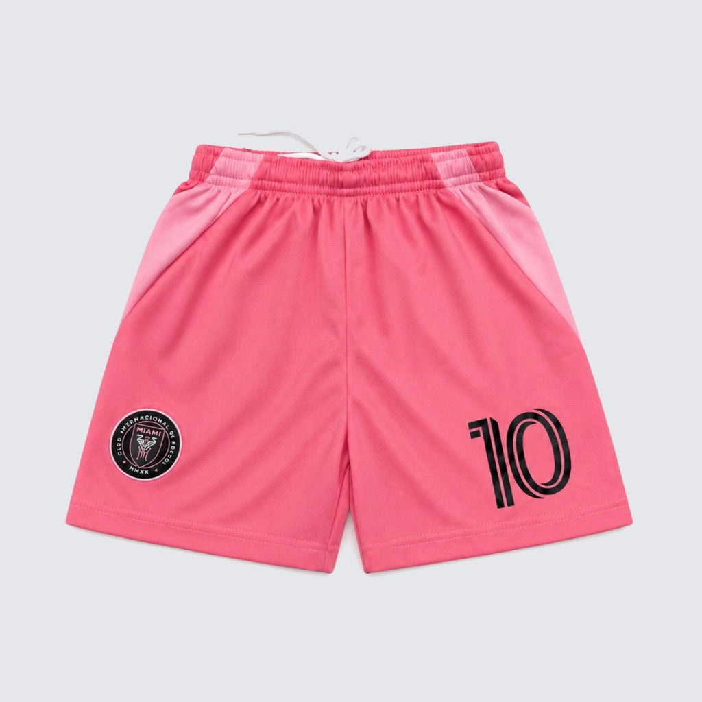Kids Inter Miami Messi #10 Pink Soccer Jersey & Shorts Set Youth Boys Girls