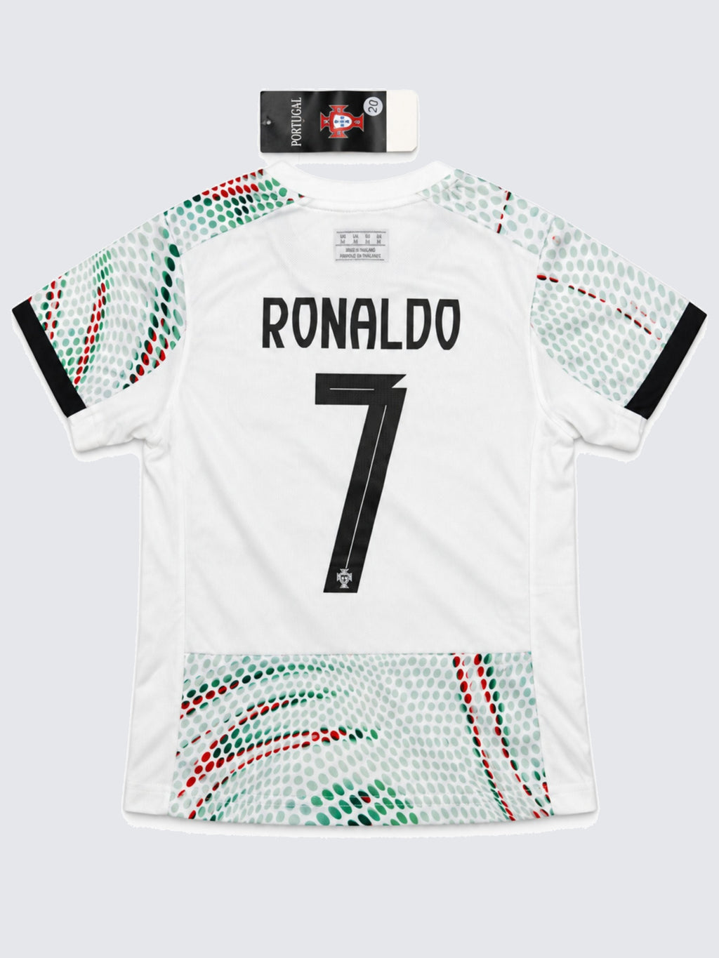 Kids Ronaldo Portugal #7 White Soccer Jersey & Shorts Set Boys Girls